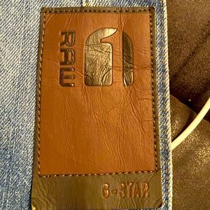 G-Star blue denim wash jean shorts size 36 men’s